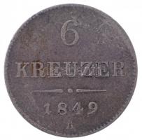 Ausztria 1849A 6kr Ag T:2,2- patina Austria 1849A 6 Kreuzer Ag C:XF,VF patina  Krause KM#2200