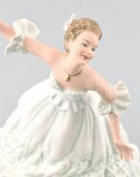 Schaubachkunst porcelán balerina, kézzel festett, jelzett, sérült, m: 22 cm