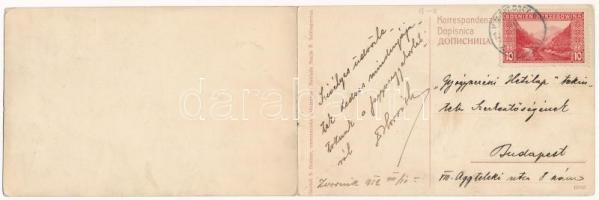 1912 Zvornik. 2-tiled folding panoramacard