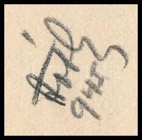 Tóth Gyula (1891-1970): Paripa. Ceruza, papír, jelzett, 31x23 cm