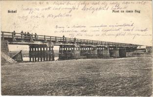 1916 Sokal, Most na rzece Bug / bridge + K.u.k. Bahnhofkommando