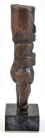 Ismeretlen bronz szobor, húsvét-szigeteki szobor, gránit talapzaton. m: 26 cm