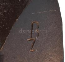 Bolyai János patinázott bronz büszt, jelzett: BZ. m: 15 cm
