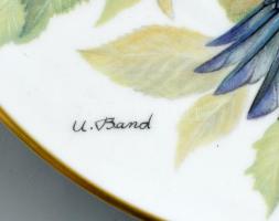 Tirschenreuth porcelán tál, 3 db, matricás, jelzett, hibátlan, d: 19 cm