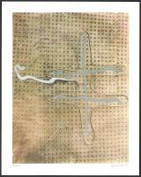 Gubis Mihály (1948-2006): 6 db ofszet grafika mappában. Mindegyik jelzett és mindegyik számozott (92...