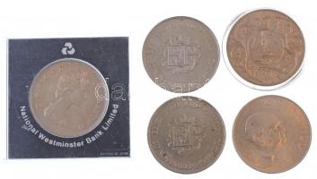 Nagy-Britannia 1965. 1C Cu-Ni "Churchill" + 1972. 25p Cu-Ni "II. Erzsébet / Ezüstlako...