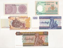 Vegyes: Mianmar 1994. 50K + 1996. 10K + Kambodzsa 2002. 50R + Bangladesh 2002. 2T + Indonézia 1964. ...