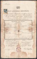 cca 1900-40 Vegyes kézirat és okmány tétel: Gyorsírással teleírt füzet, bibliai részletekkel; Felső ...