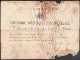 cca 1900-40 Vegyes kézirat és okmány tétel: Gyorsírással teleírt füzet, bibliai részletekkel; Felső ...