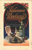 Parfumerie Brázay / Magyar illatszerek reklámja / Hungarian perfumery advertisement. Kellner és Mohrlüder litho