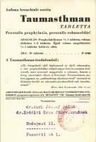 Taumasthman tabletta éjjeli rohamot megelőz. Asthma bronchiale esetén / Hungarian medicine advertise...