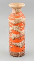 Flat lava (vulkánmáz) Iparművészeti váza, jelzés nélkül, hibátlan, m:22,2cm