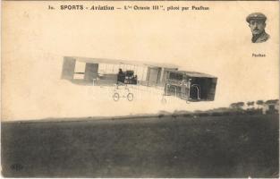 Sports - Aviation - L Octavie III, piloté par Paulhan (EK) - 1909-ben korának magassági és távolsági rekordere volt