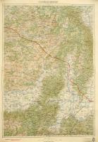 cca 1940 Brassó (Brasov/Kronstadt) és környékének térképe, 1:200.000, Bp., M. Kir. Honvéd Térképészeti Intézet, a szélein kis gyűrődésekkel, 62x 47 cm