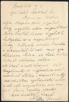 1942 Heller Bernát (1871-1943) irodalomtörténész, orientalista, az Országos Rabbiképző Intézet tanára által saját kézzel írt levelezőlap