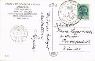 1940 Marosvásárhely, Targu Mures; bevonulás, Horthy, Purgly / entry of the Hungarian troops + "...