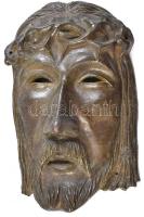 Lakiházi 1940 jelzéssel: Jézus arc, bronz, 16×9,5 cm