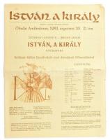 1983 István, a király rockopera ősbemutatója alkalmából megjelent kiadvány, benne interjú Szörényi Leventével, Bródy Jánossal és Koltay Gáborral, 8 p.