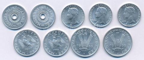 1955. 2f-20f Al (4xklf) + 1956. 2f-5f Al (2xklf) + 1959. 5f-20f Al (3xklf) - 1955., 1956. és 1959. é...