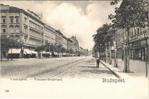 Budapest VI. Váci körút (Bajcsy-Zsilinszky út), Stern Ármin, Leitner M. L. és fia és Schlesinger üzlete