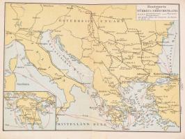 Türkei, Rumänien, Serbien, Bulgarien. Lepzig, Wien, 1898, Bibliographisches Institut. Kiadói egészvá...