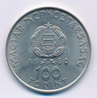 1980. 100Ft Ni "Szovjet-magyar közös űrrepülés" T:1- Adamo EM61