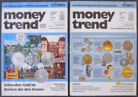 Money Trend folyóirat 2003/12 és 2011/3 száma használt állapotban