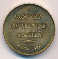 Franciaország 1844. "Liszt Ferenc koncert 1844 Párizs" kétoldalas Br emlékérem, jelzett ut...