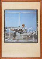 Annie Leibovitz (1949-): Robert Redford. Fotóprint, papír, jelzés nélkül, üvegezett fa keretben, 42x42 cm, keret belső méret: 70x50 cm