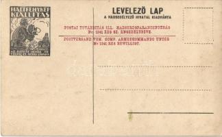 66/II. Zlj. Grausz Sándor fődhgy. Nehéz menetel. Hadifénykép Kiállítás A Hadsegélyező Hivatal kiadvá...