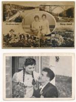 36 db főleg MODERN motívum képeslap: híres emberek, zenész, színész / 36 mostly modern motive postca...