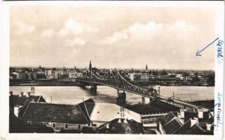 1943 Újvidék, Novi Sad; vasúti híd / railway bridge