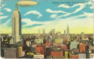 New York, Midtown and Empire State Building, airship (EB)