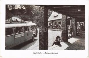 1958 Mátraháza, MÁVAUT Budapest-Gyöngyös-Kékestető autóbusza. Képzőművészeti Alap (EK)