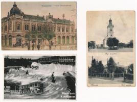 10 db RÉGI képeslap vegyes minőségben, történelmi magyar városok / 10 pre-1945 postcards from the Kingdom of Hungary in mixed quality