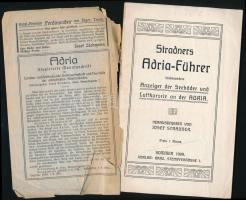 1909 Stradners Adria-Führer, Insbesondere Anzeiger der Seebäder und Luftkurorte an der Adria, szakad...
