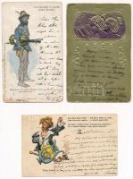 9 db főleg RÉGI képeslap vegyes minőségben: lithok, dombornyomott, Budapest / 9 mostly pre-1945 post...