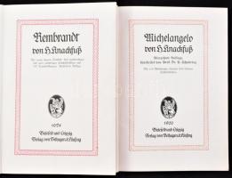 Künstlermonographien 3+4.: Rembrandt von Knackfuß, Michelangelo von Knackfuß. Leipzig, 1924, 1926, V...