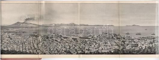 4 db RÉGI olasz nem képeslapos leporello / 4 pre-1945 non-postcard leporellos: Roma, Venezia, Napoli