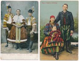 2 db RÉGI népviseletes motívum képeslap / 2 pre-1945 folklore motive postcards
