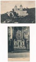 Máriaradna, Radna (Lippa, Lipova); Kegytemplom, belső / church, interior - 2 db régi képeslap / 2 pre-1945 postcards