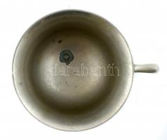 Berndorf alpakka csésze, jelzett, kis kopással, kisebb rozsdafoltokkal, m: 7 cm, d: 11 cm