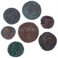 7db klf római nagybronz érme gyenge tartásban, közte egy bizánci T:3 7pcs of diff Roman large bronze coin in poor condition, with one from Byzant C:F