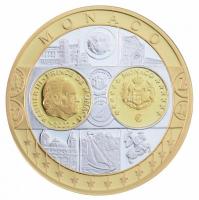 ~2002. Emlékérem az euróövezet országainak közös valutájáról - Monaco aranyozott, ezüstözött Cu-Ni emlékérem tanúsítvánnyal (35mm) T:PP