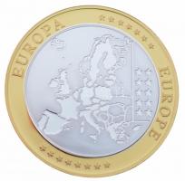 ~2002. "Emlékérem az euróövezet országainak közös valutájáról - Monaco" aranyozott, ezüstö...