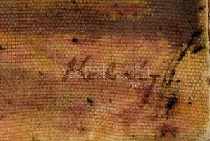 Olvashatatlan jelzéssel: Nyári munkában. Olaj, vászon. 41,5×58,5 cm