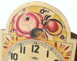 Festett fa paraszt óra. sérült. Javításra szorul , 21x15 cm