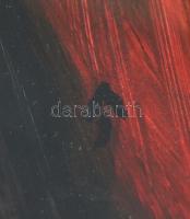 Aknay jelzéssel: Fekete-vörös ikon. Olaj, papír, üvegezett fa keretben, 40x30 cm