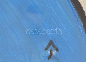 Aknay jelzéssel: Angyal. Olaj, papír, üvegezett fa keretben, 40x30 cm