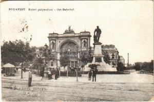 Budapest VII. Keleti pályaudvar, Baross szobor, rendőr (kopott sarkak / worn corners)